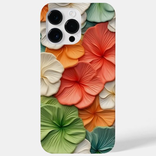 COQUES Case-Mate iPhone ROSE ORANGE VERT BLANC 3D REGARDER BEGONIA FLEURS (Verso)