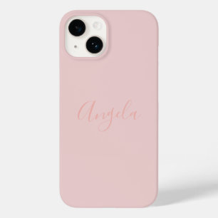Coque Pour iPhone 14 Rose pâle avec le nom iPhone 14