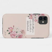 Coques Case-Mate iPhone Rose Pâle Foi Sagesse Encadrée (Dos (Horizontal))
