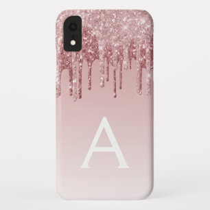 Case-Mate iPhone Case Rose pâle - Monogramme de Parties scintillant Rose