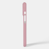 Coques Case-Mate iPhone Rose Pâle Poussiéreux Moderne Monogramme Nom Blanc (Verso / Gauche)
