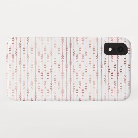 Coques Case-Mate iPhone Rose pâle - Rose or Boho Arrow Motif (Dos (Horizontal))