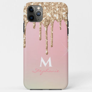 Case-Mate iPhone Case Rose Parties scintillant de goutte d'or rose Ombre