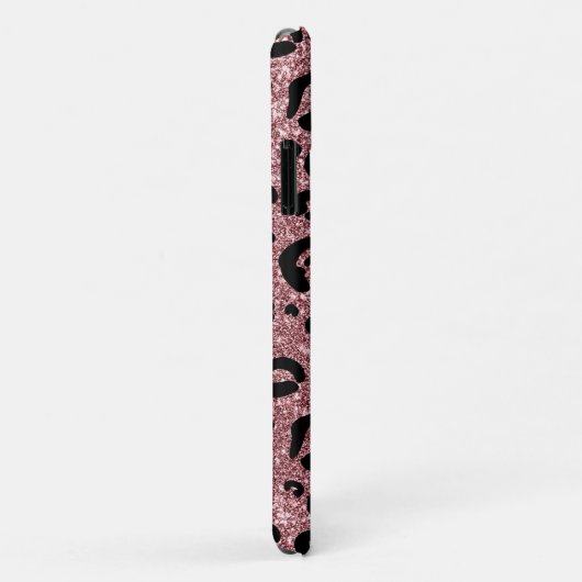 Coques Case-Mate iPhone Rose Parties scintillant or Animal Cheetah Imprime (Dos/Droite)