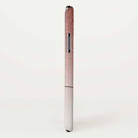 Coques Case-Mate iPhone Rose Parties scintillant or blanc Monogramme noir  (Dos/Droite)