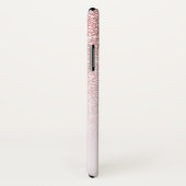 Coques Case-Mate iPhone Rose Parties scintillant or Blush rose Ombre Monog (Dos/Droite)