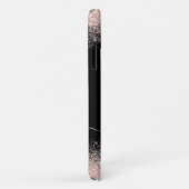 Coques Case-Mate iPhone Rose Parties scintillant or Confetti Noir Personna (Dos/Droite)