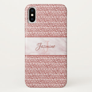 Case-Mate iPhone Case Rose Parties scintillant or Diamant Motif Monogram