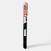 Coques Case-Mate iPhone Rose Parties scintillant or  Drives Black Glam Sig (Verso / Droite)