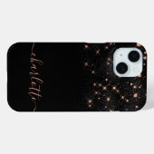 Coques Case-Mate iPhone Rose Parties scintillant Or Élégant Script glamour (Verso (horizontal))