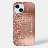 Coques Case-Mate iPhone Rose Parties scintillant or et Foil Girly Signatur (Verso)