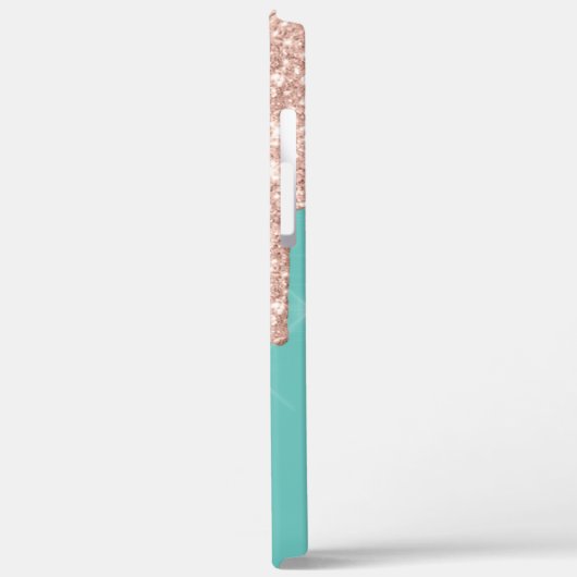 Coques Case-Mate iPhone Rose Parties scintillant or gouttes d'ananas Hibis (Verso / Gauche)