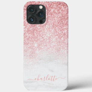 Case-Mate iPhone Case Rose Parties scintillant or marbre étincelant Nom