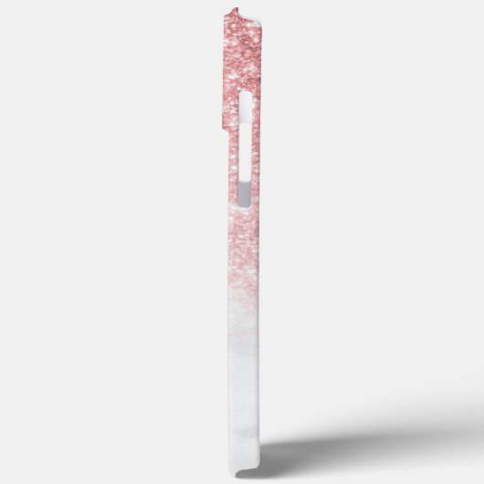 Coques Case-Mate iPhone Rose Parties scintillant or marbre étincelant Nom  (Verso / Gauche)