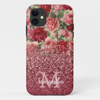 Case-Mate iPhone Case Rose Parties scintillant or Vintage rose rose rose