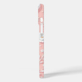 COQUES Case-Mate iPhone ROSE PASTEL AUX COEURS BLANCS ET FLEURS (Verso / Gauche)