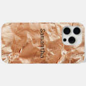 Coques Case-Mate iPhone Rose Peach Gold Glam (Verso (horizontal))