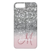 Coques Case-Mate iPhone Rose personnalisé Gold Silver Parties scintillant  (Dos)