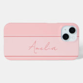 Coques Case-Mate iPhone Rose personnalisé minimal (Verso (horizontal))