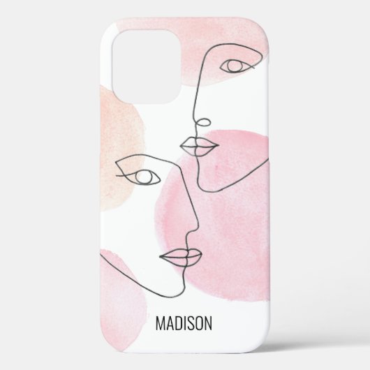 Coques Case-Mate iPhone Rose personnalisé minimal (Verso)