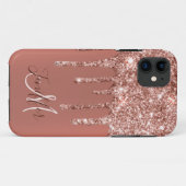 Coques Case-Mate iPhone Rose personnalisé Parties scintillant Gold Drivers (Dos (Horizontal))