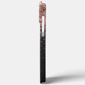 Coques Case-Mate iPhone Rose personnalisé Parties scintillant or noir Étin (Verso / Gauche)