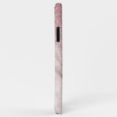 Coques Case-Mate iPhone Rose personnalisé Parties scintillant or rose pâle (Dos/Droite)