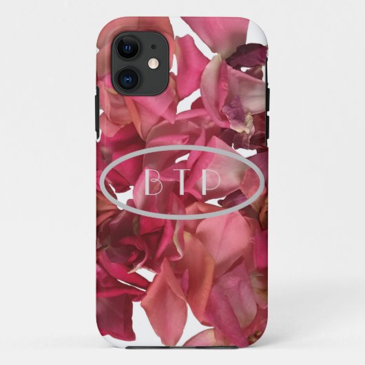 Coques Case-Mate iPhone Rose Petal rose romantique Personnalisé (Dos)