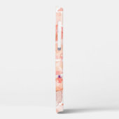 Coques Case-Mate iPhone Rose, pivoine, feuille, motif aquarelle. (Verso / Gauche)