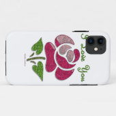 Coques Case-Mate iPhone Rose Pochoir Rose Je T'aime (Dos (Horizontal))