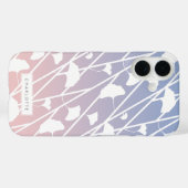 Coques Case-Mate iPhone Rose Quartz et Serenity Ginkgo Motif Feuille (Verso (horizontal))