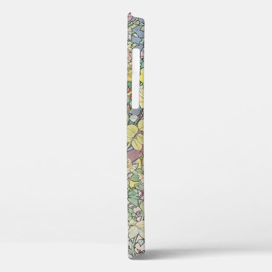 Coques Case-Mate iPhone Rose (Quatre Fleurs), Alphonse Mucha (Verso / Gauche)