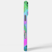 Coques Case-Mate iPhone Rose Rétro et Art Liquide Bleu Clair sur Hydrangea (Verso / Droite)