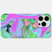 Coques Case-Mate iPhone Rose Rétro et Art Liquide Bleu Clair sur Hydrangea (Verso (horizontal))