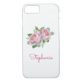 Coques Case-Mate iPhone Rose rose jolie aquarelle (Dos)