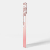 Coques Case-Mate iPhone Rose rose nom or gouttes (Verso / Droite)