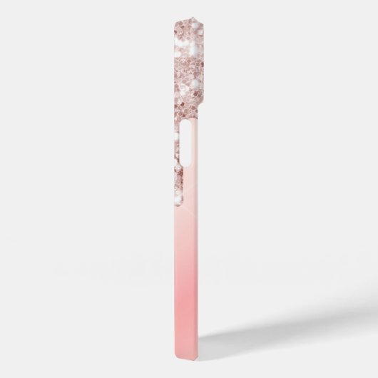 Coques Case-Mate iPhone Rose rose nom or gouttes (Verso / Droite)