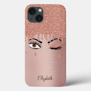 Case-Mate iPhone Case Rose Rose or Eyelashes gouttes