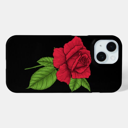 Coques Case-Mate iPhone Rose rouge 2 (Verso (horizontal))