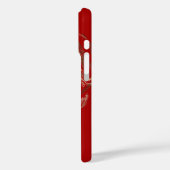 Coques Case-Mate iPhone rose rouge abstrait feuille d'or (Verso / Gauche)
