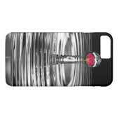 Coques Case-Mate iPhone rose rouge dans la gouttelette d'eau (Dos (Horizontal))