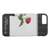 Coques Case-Mate iPhone rose rouge dans le vase noir (Dos (Horizontal))