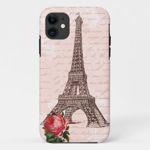 Etui iPhone Case-Mate Rose rouge de la Tour Eiffel et écriture de scén