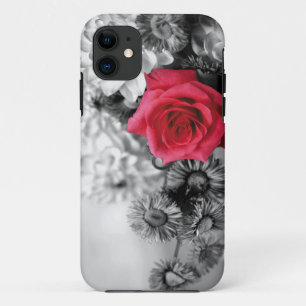 Etui iPhone Case-Mate Rose rouge élégant avec l'arrière - plan noir e