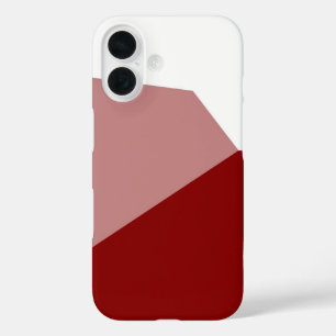 Coques iPhone 16 Rose rouge et blanc