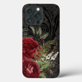 Coques Case-Mate iPhone Rose rouge et noir d'inspiration gothique (Verso)