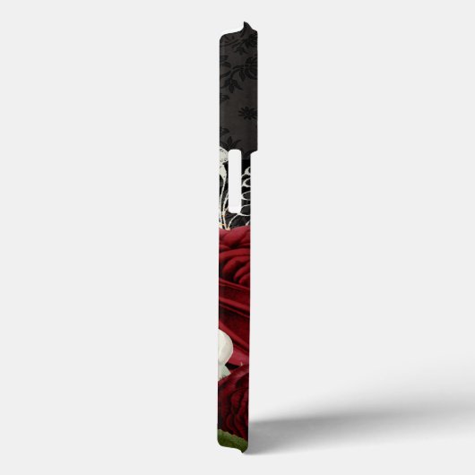 Coques Case-Mate iPhone Rose rouge et noir d'inspiration gothique (Verso / Droite)