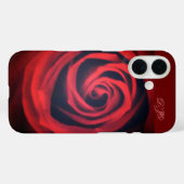 Coques Case-Mate iPhone Rose rouge foncé près (Verso (horizontal))