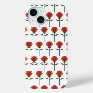 Coque Pour iPhone 15 Rose rouge intemporelle