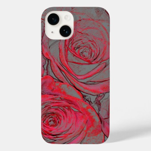 Coques Case-Mate iPhone Rose rouge moderne (Verso)